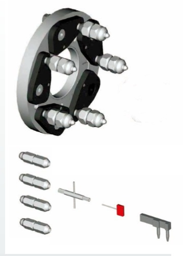 flanš 4-5-6 děrový 40mm PB závitová hřídel